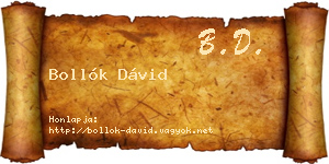 Bollók Dávid névjegykártya